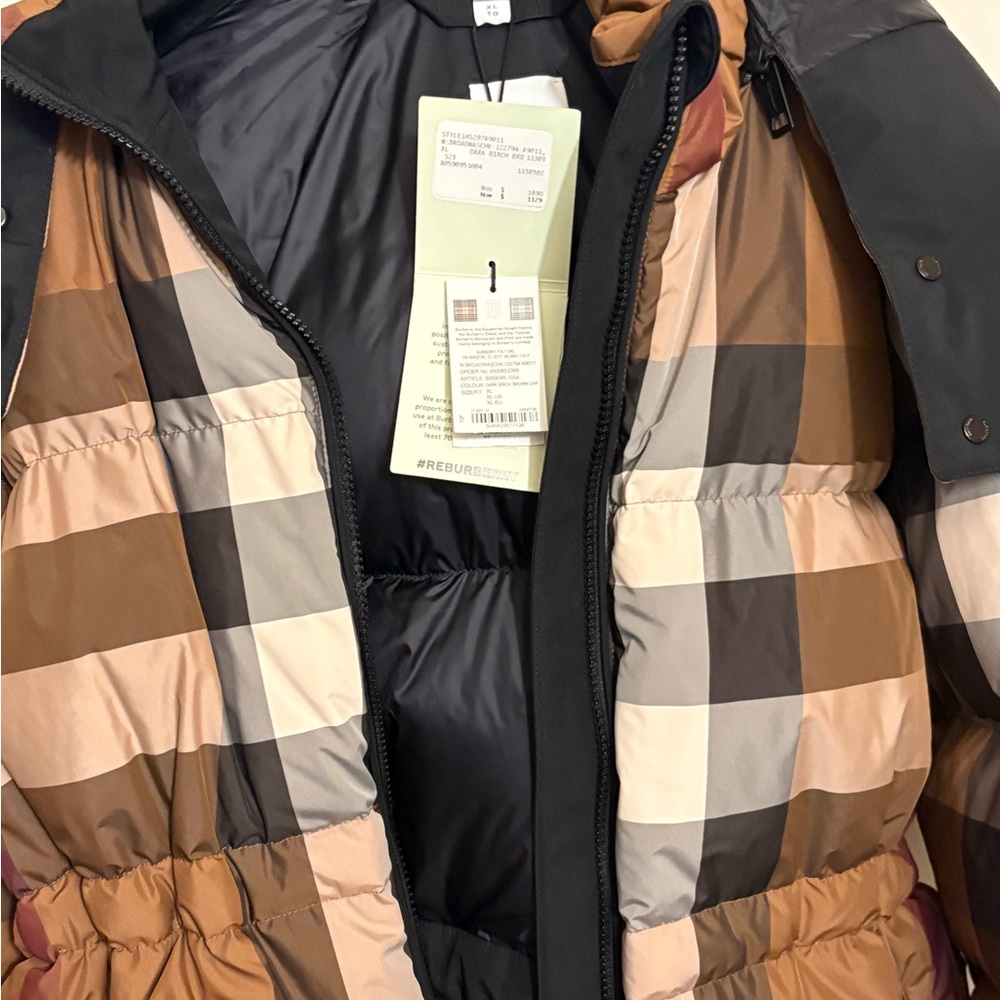 Burberry Multicolor Check Puffer Jacket